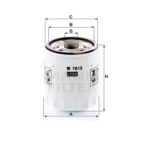 Фильтр масляный MANN-FILTER W 7015